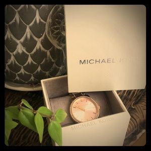 Michael Kors Two Tone Gold & Rose Gold Watch